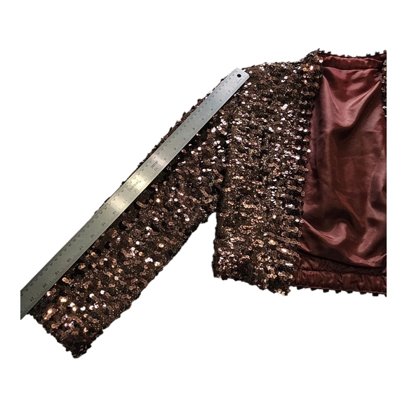 Vintage 70s Lilli Diamond Sequin Jacket Size 8 - Picture 6 of 7